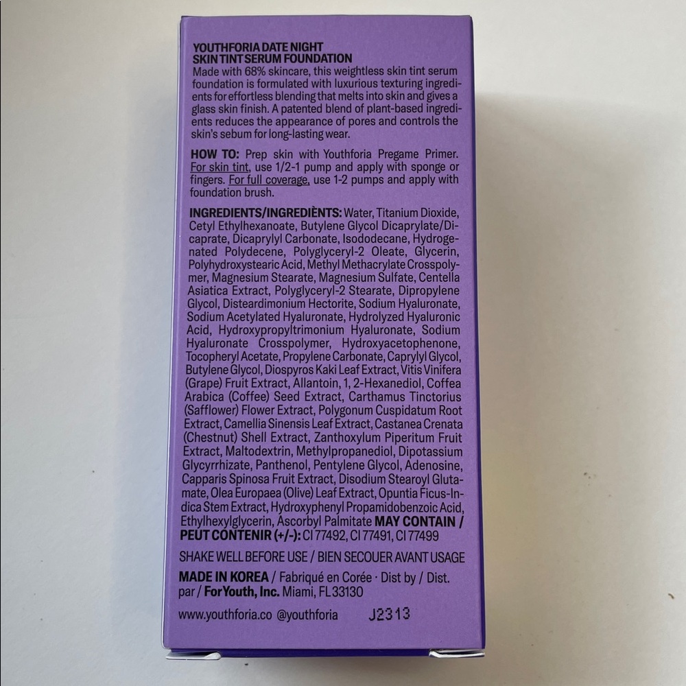 NIB Date Night Skin Tint Serum Foundation.  #120 - Picture 3 of 6